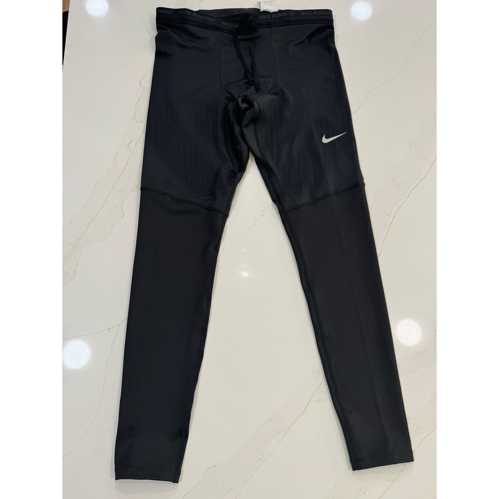 NIKE DRI-FIT ATHLETIC RUNNING TIGHTS MEN'S L ZIP ANKLE REFLECTIVE COMPRESSION